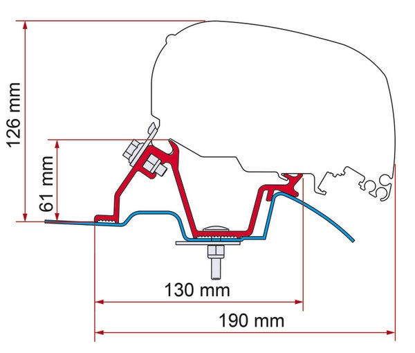 Adapterit F65/F80 Sprinter ja VW Crafter High Roof H2