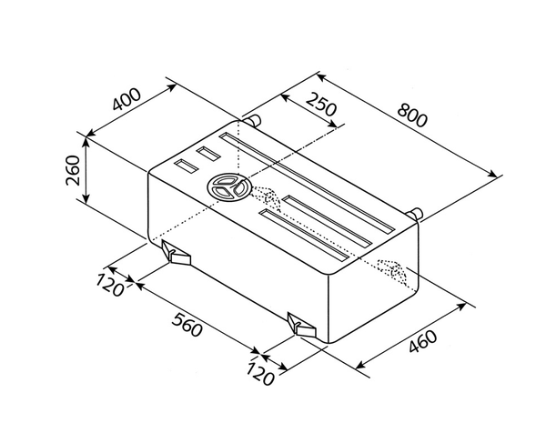 Raikas- ja j&auml;tevesi- tankki 75 l - EV 1501
