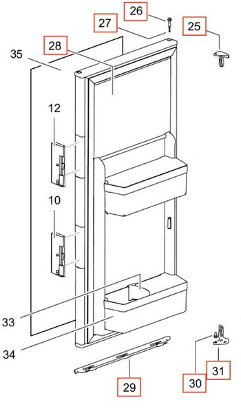 J&auml;&auml;kaapin ovi Thetford T1090 MK2