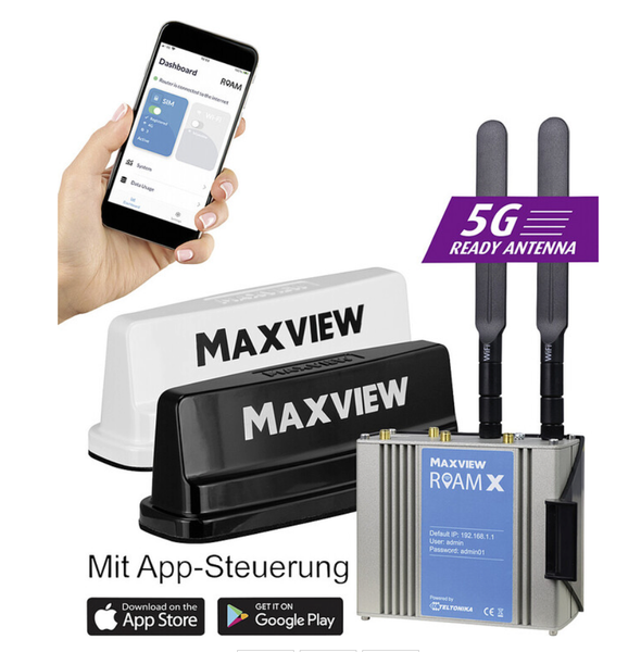 Maxview-Roam 5G campervan LTE / WIFI-antenni - valkoinen