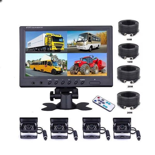 4 kameran Peruutusj&auml;rjestelm&auml; 9 tuumaa ecoPRO QUAD