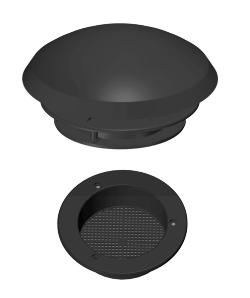 Tuuletin &Oslash;100 mm musta