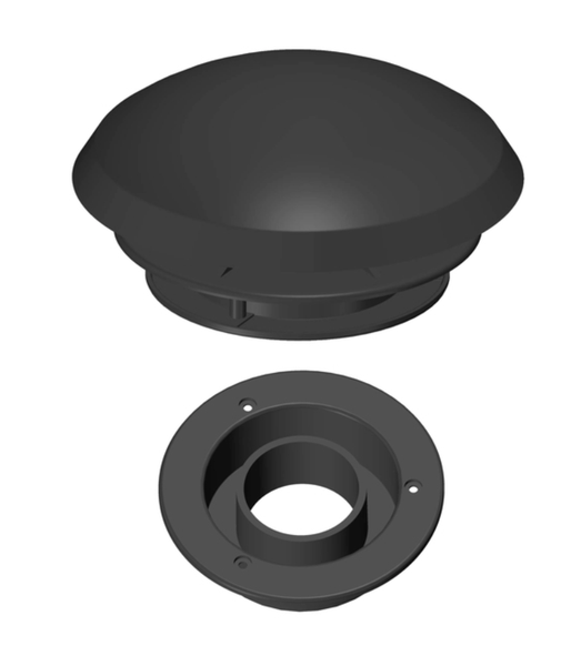 Sienituuletin 100mm musta