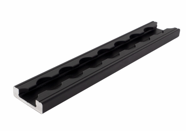 Kiinnityskisko, kapea, eritt&auml;in korkea - Musta