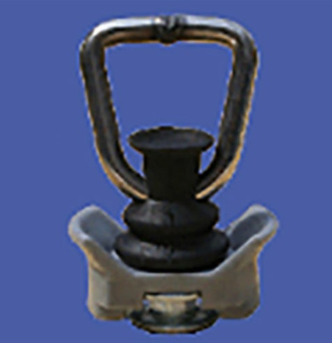 Auton kiinnitysosa, galvanoitua ter&auml;st&auml;, muovikiinnityksell&auml;