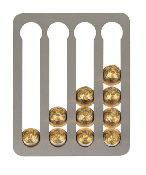 FAWO kahvikapseliteline, harjattu hopea