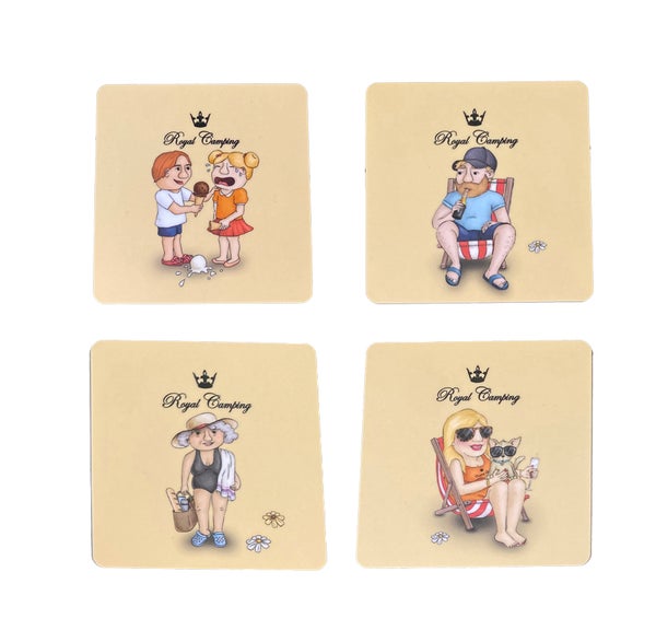 Lasinaluset Vacation 4 kpl