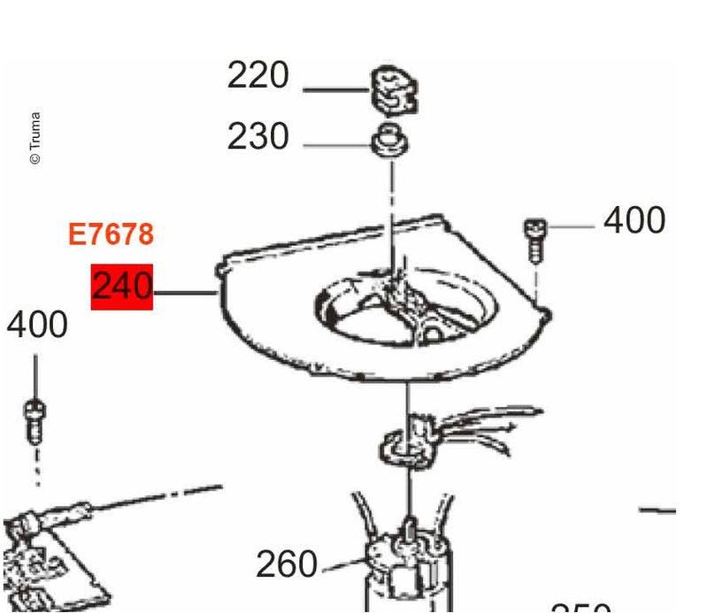 Truma  moottorin kiinnityslaippa E 2800 / E 4000